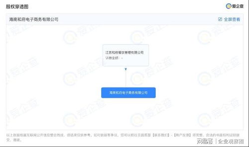 和府撈面成立電商公司，注冊(cè)資本500萬元布局食品銷售